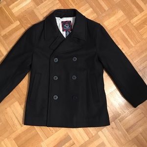 Brooks Brothers Fleece Boys Melton Pea Coat